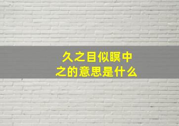 久之目似瞑中之的意思是什么