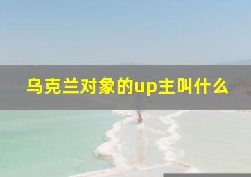 乌克兰对象的up主叫什么