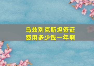 乌兹别克斯坦签证费用多少钱一年啊