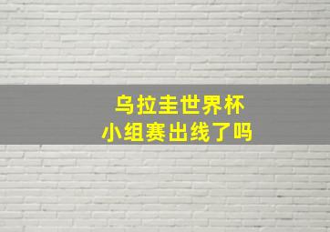 乌拉圭世界杯小组赛出线了吗