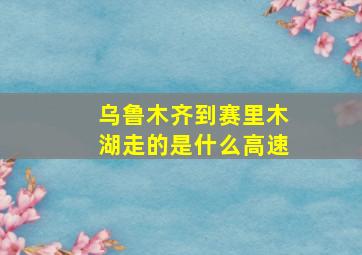 乌鲁木齐到赛里木湖走的是什么高速