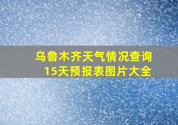 乌鲁木齐天气情况查询15天预报表图片大全