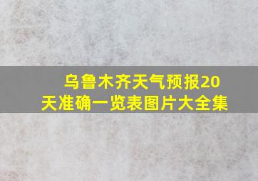 乌鲁木齐天气预报20天准确一览表图片大全集