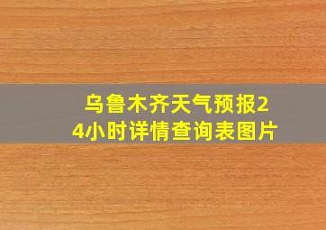 乌鲁木齐天气预报24小时详情查询表图片