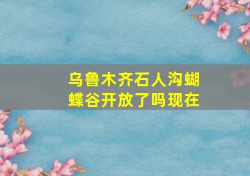 乌鲁木齐石人沟蝴蝶谷开放了吗现在