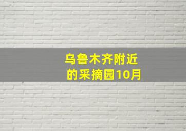 乌鲁木齐附近的采摘园10月