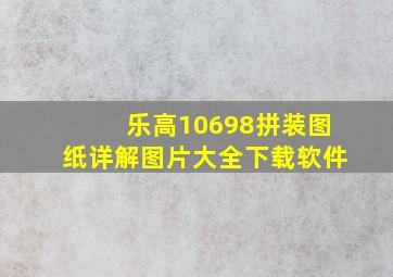 乐高10698拼装图纸详解图片大全下载软件