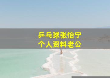 乒乓球张怡宁个人资料老公