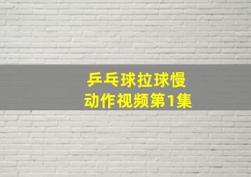 乒乓球拉球慢动作视频第1集