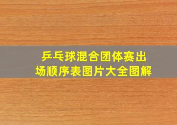 乒乓球混合团体赛出场顺序表图片大全图解