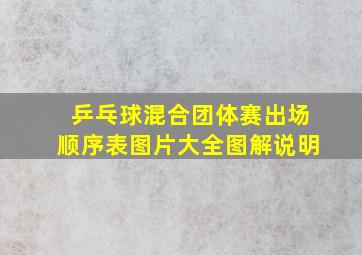 乒乓球混合团体赛出场顺序表图片大全图解说明