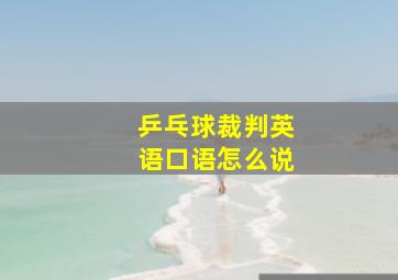 乒乓球裁判英语口语怎么说