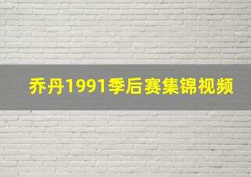 乔丹1991季后赛集锦视频