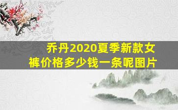 乔丹2020夏季新款女裤价格多少钱一条呢图片