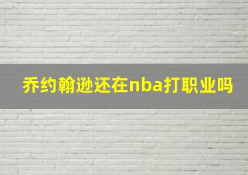 乔约翰逊还在nba打职业吗