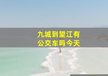 九城到望江有公交车吗今天