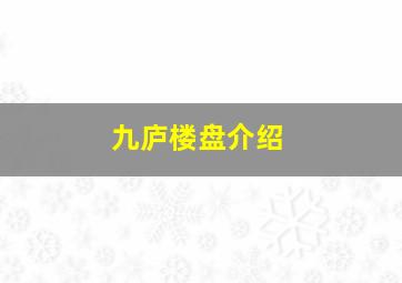 九庐楼盘介绍