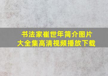 书法家崔世年简介图片大全集高清视频播放下载