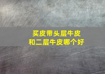 买皮带头层牛皮和二层牛皮哪个好