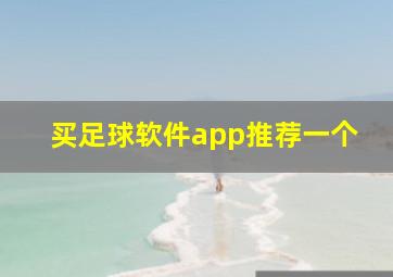 买足球软件app推荐一个