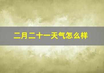 二月二十一天气怎么样