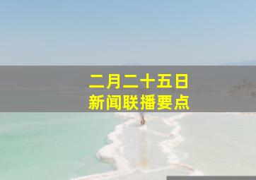 二月二十五日新闻联播要点