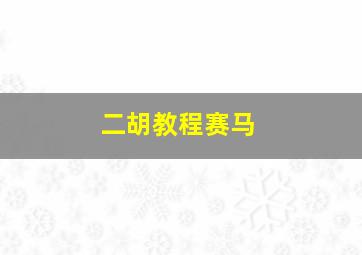 二胡教程赛马