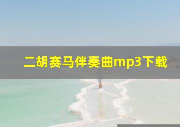 二胡赛马伴奏曲mp3下载