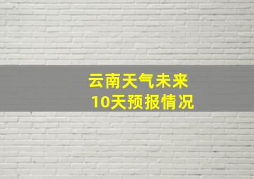 云南天气未来10天预报情况