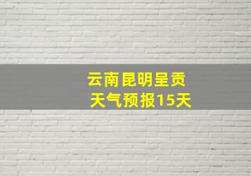 云南昆明呈贡天气预报15天