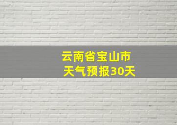 云南省宝山市天气预报30天