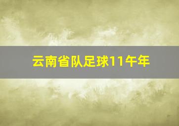 云南省队足球11午年