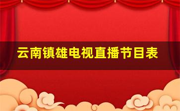 云南镇雄电视直播节目表