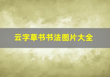 云字草书书法图片大全