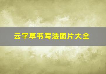 云字草书写法图片大全