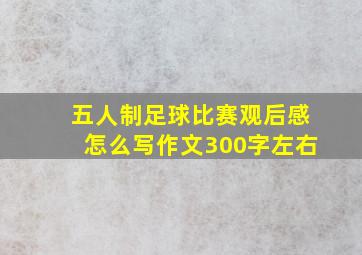 五人制足球比赛观后感怎么写作文300字左右