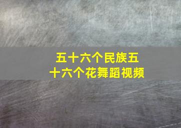 五十六个民族五十六个花舞蹈视频