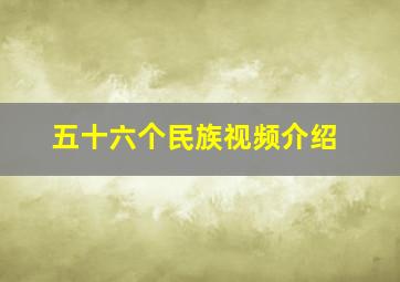 五十六个民族视频介绍