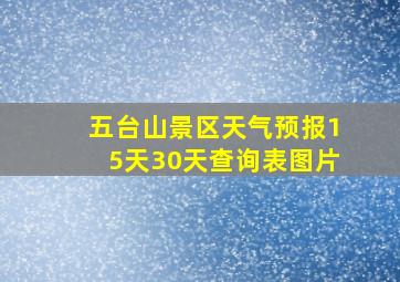 五台山景区天气预报15天30天查询表图片