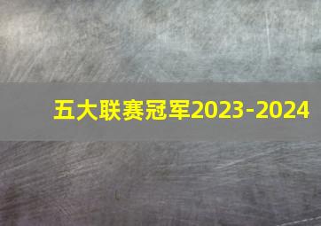 五大联赛冠军2023-2024