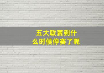 五大联赛到什么时候停赛了呢