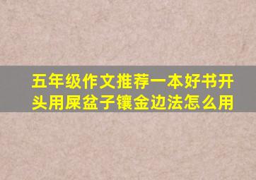 五年级作文推荐一本好书开头用屎盆子镶金边法怎么用