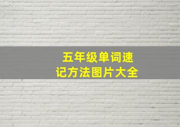 五年级单词速记方法图片大全