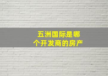 五洲国际是哪个开发商的房产