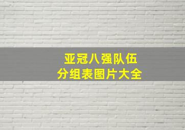 亚冠八强队伍分组表图片大全