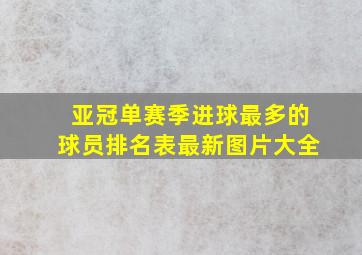 亚冠单赛季进球最多的球员排名表最新图片大全