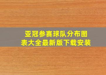 亚冠参赛球队分布图表大全最新版下载安装