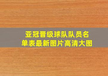 亚冠晋级球队队员名单表最新图片高清大图