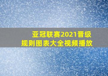 亚冠联赛2021晋级规则图表大全视频播放