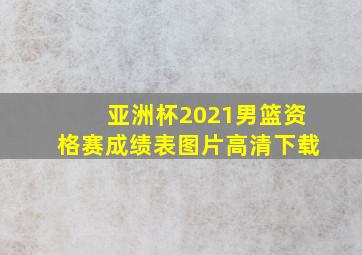 亚洲杯2021男篮资格赛成绩表图片高清下载